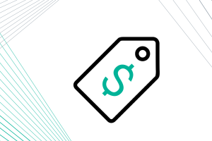 teal blue price tag icon
