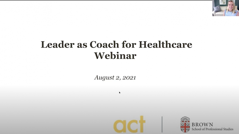Leader as Coach for Healthcare Webinar
