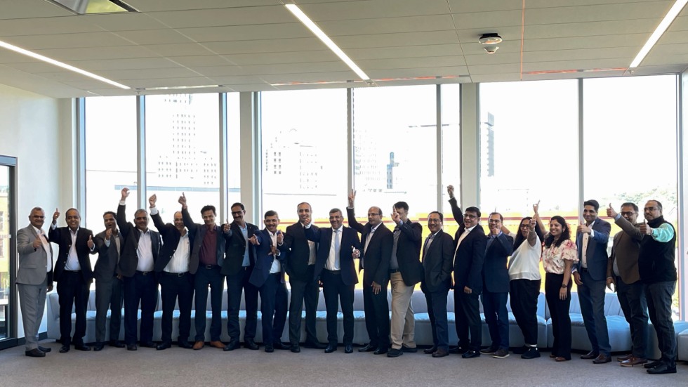 group of student celebrating 