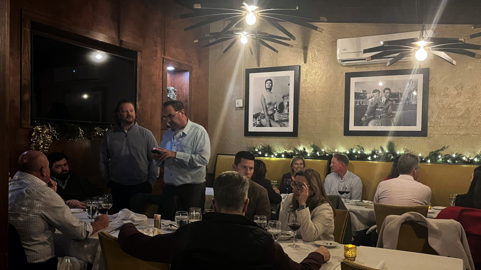 participants sharing a meal together